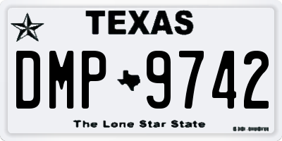 TX license plate DMP9742