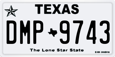 TX license plate DMP9743