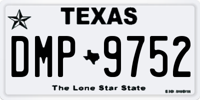 TX license plate DMP9752