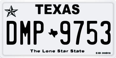 TX license plate DMP9753