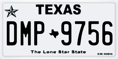 TX license plate DMP9756