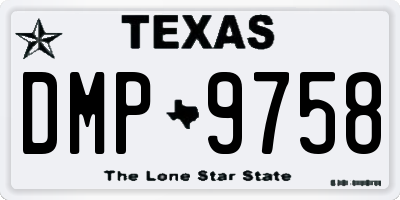 TX license plate DMP9758