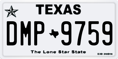 TX license plate DMP9759