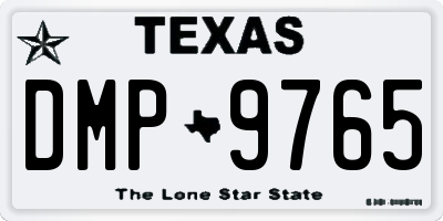 TX license plate DMP9765