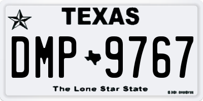 TX license plate DMP9767