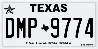 TX license plate DMP9774