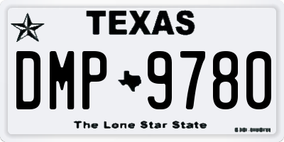 TX license plate DMP9780
