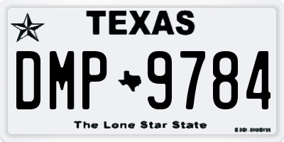 TX license plate DMP9784