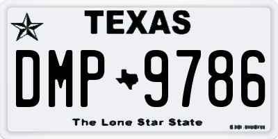 TX license plate DMP9786