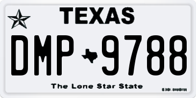 TX license plate DMP9788