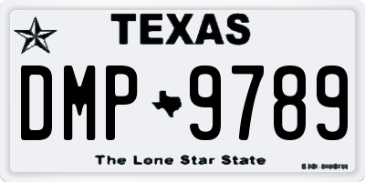 TX license plate DMP9789