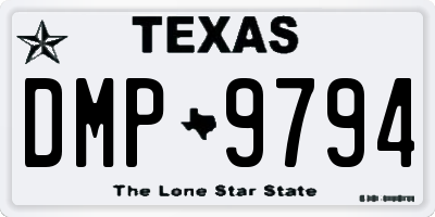 TX license plate DMP9794