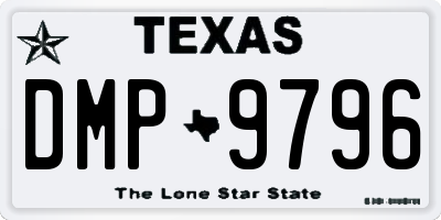 TX license plate DMP9796