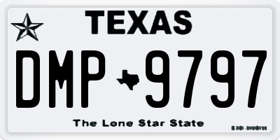 TX license plate DMP9797