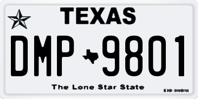 TX license plate DMP9801