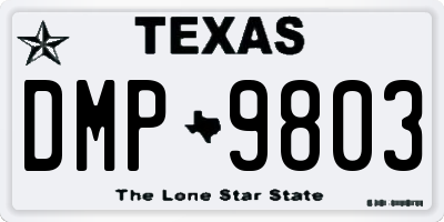 TX license plate DMP9803