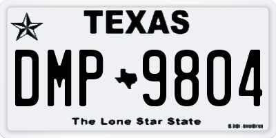TX license plate DMP9804
