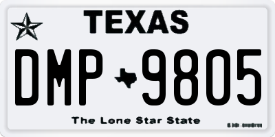 TX license plate DMP9805