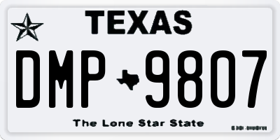 TX license plate DMP9807