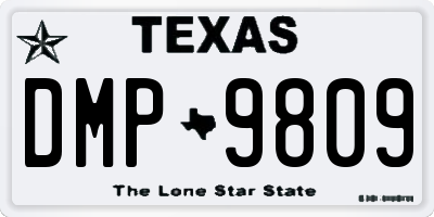 TX license plate DMP9809