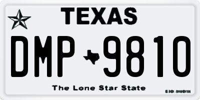 TX license plate DMP9810