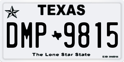 TX license plate DMP9815