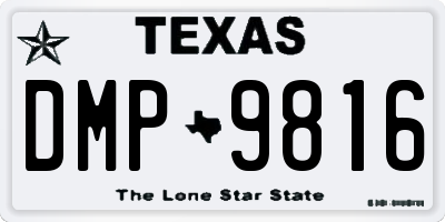 TX license plate DMP9816