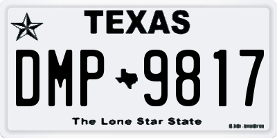 TX license plate DMP9817