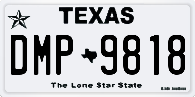 TX license plate DMP9818
