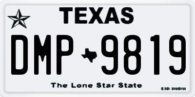 TX license plate DMP9819