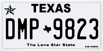 TX license plate DMP9823
