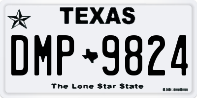TX license plate DMP9824