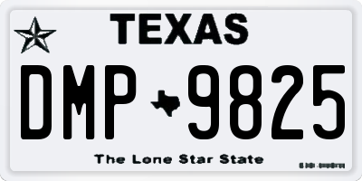 TX license plate DMP9825