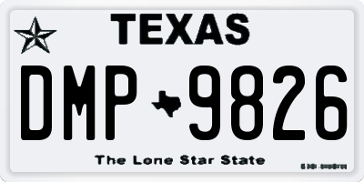 TX license plate DMP9826