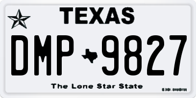 TX license plate DMP9827