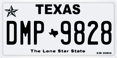 TX license plate DMP9828