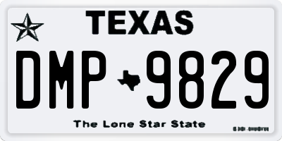 TX license plate DMP9829