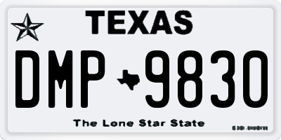 TX license plate DMP9830