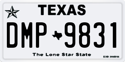 TX license plate DMP9831