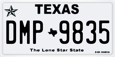 TX license plate DMP9835