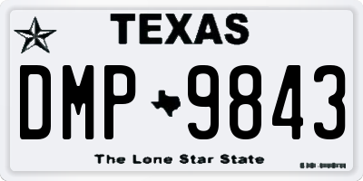 TX license plate DMP9843