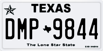 TX license plate DMP9844