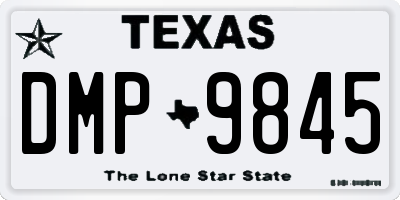 TX license plate DMP9845
