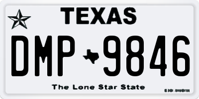 TX license plate DMP9846