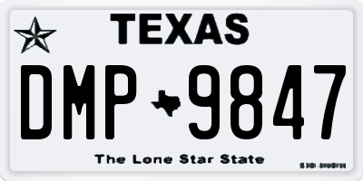 TX license plate DMP9847