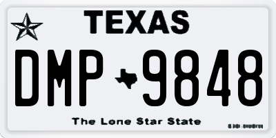TX license plate DMP9848