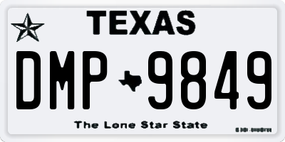 TX license plate DMP9849