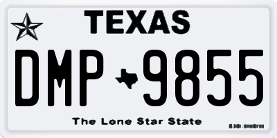 TX license plate DMP9855