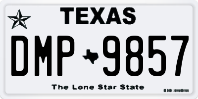TX license plate DMP9857
