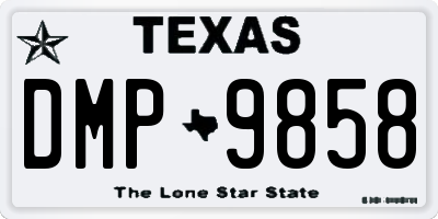 TX license plate DMP9858